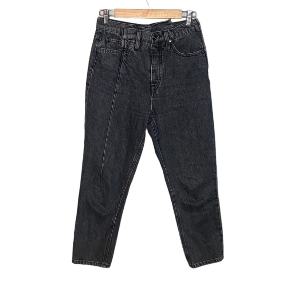 Hudson Jeans High Rise Straight Leg Jeans in Washed Black - Picture 3 of 10